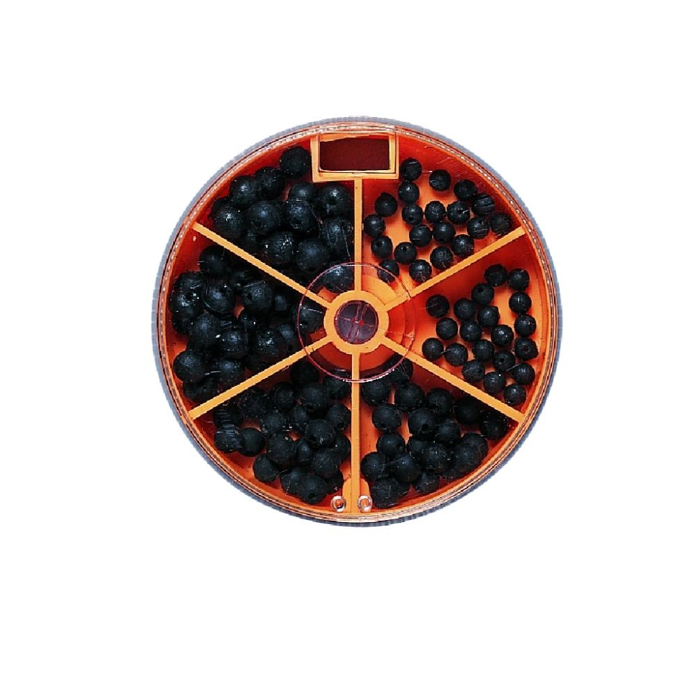 JENZI Dose mit Gummiperlen schwarz