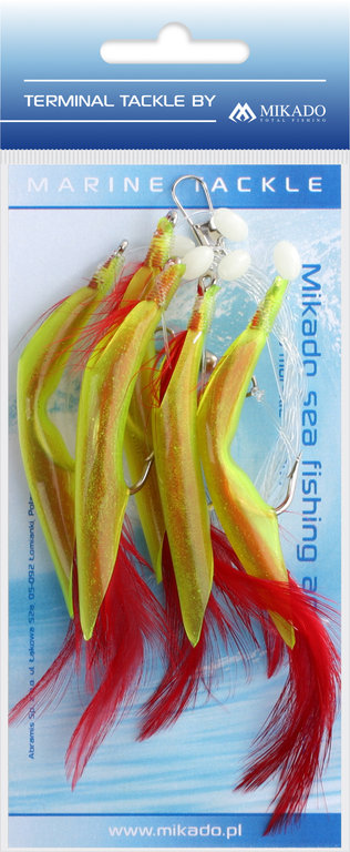 MIKADO Hair Tube Rig 4/0 - Yellow-Red