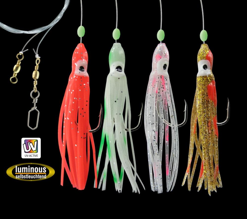 DEGA Octopus-System with 4 Arms - Red/Fluo/Pearl/Gold