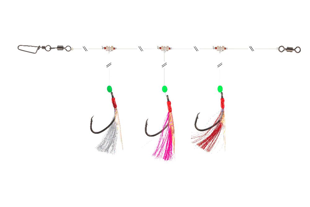 Daiwa Grandwave Cod and Coalfish Rig - red/white/pink