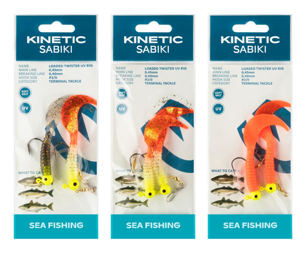 Kinetic Sabiki Loaded Twister UV 2/0 - Rig