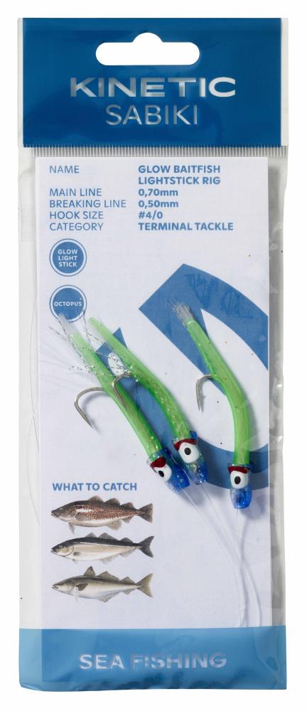 Kinetic Sabiki Glow Baitfish Lightstick Vorfach Green/Blue