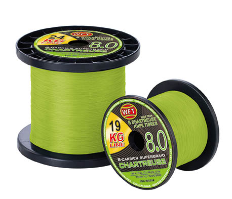 WFT KG 8.0 - 8-strand braided Line 0,06mm - 6kg - Chartreuse