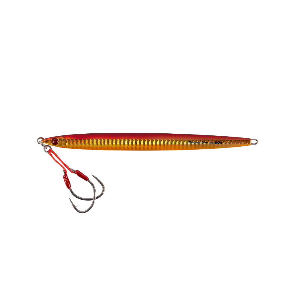 Mustad MEZASHI Slim Jig 40g - Red Gold Glow
