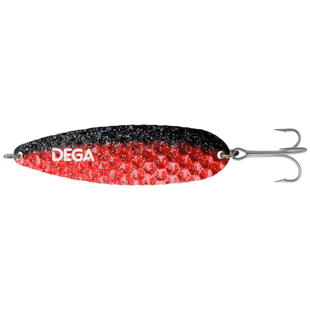 DEGA Lachs-Blinker - Trolling Spoon IV 12cm - Black-Red