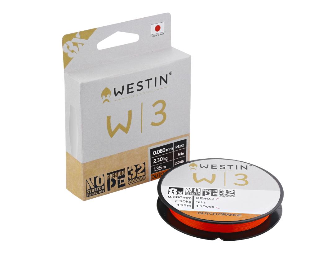 Westin W3 8-Braid Dutch Orange 135m - 0,08mm - 3,0kg