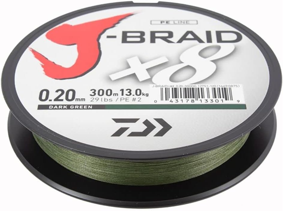 Daiwa J-Braid X8 150m - dark green - 0,06mm - 4,00kg