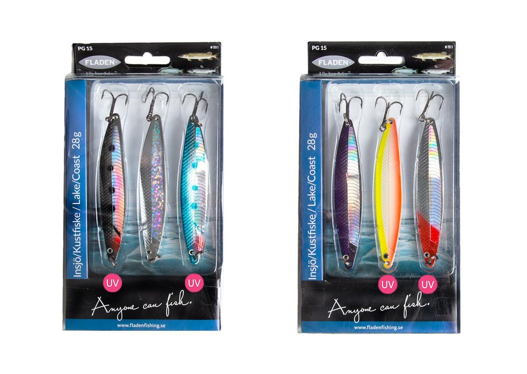 FLADEN Nidingen Flash 28g Meerforellen-Blinker 3er Set