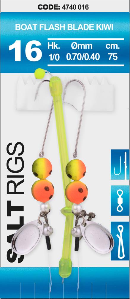 SPRO Salt Rig 16 - Boat Flash Blade Kiwi 1/0