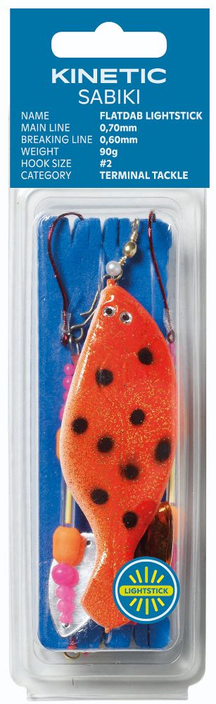 Kinetic Sabiki Flatdab Lightstick - 60g - Copper/Orange