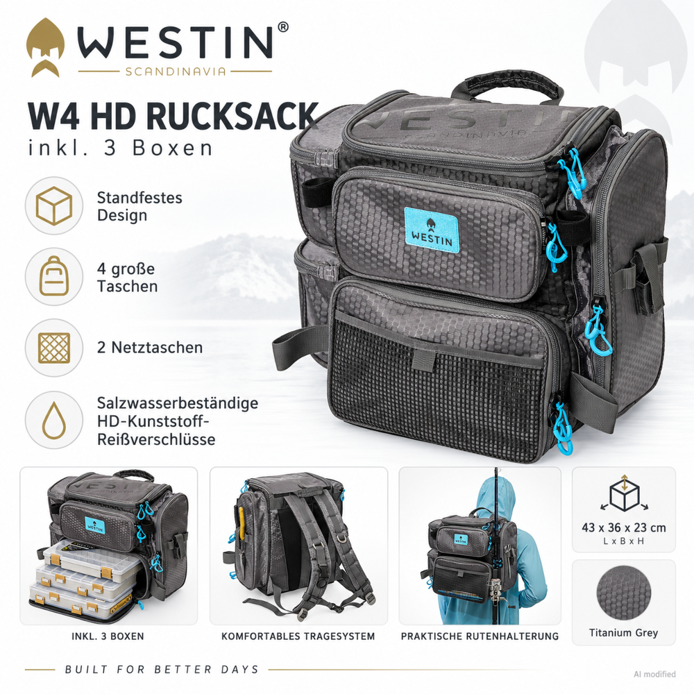 Westin W4 HD Backpack incl. 3 Boxen