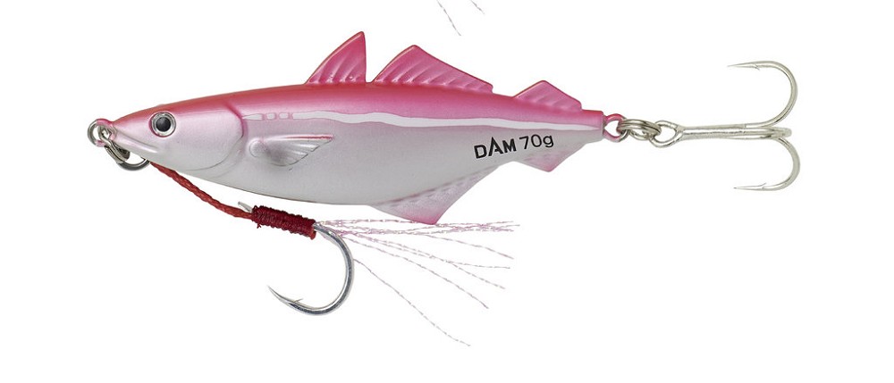 DAM SALT-X Casting Jigs-Pink Coalfish UV45g/50g