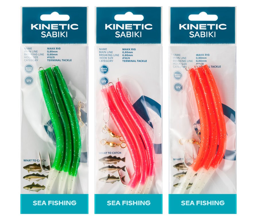 Kinetic Sabiki Makk-Vorfach Fluo Tip Size 6/0 or 10/0