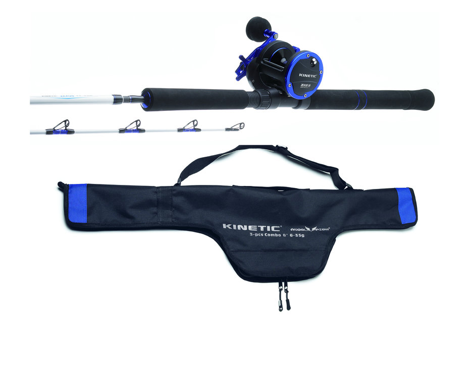 KINETIC ZEXUS "BLUE" COMBO 3-teilig - Rute mit Rolle