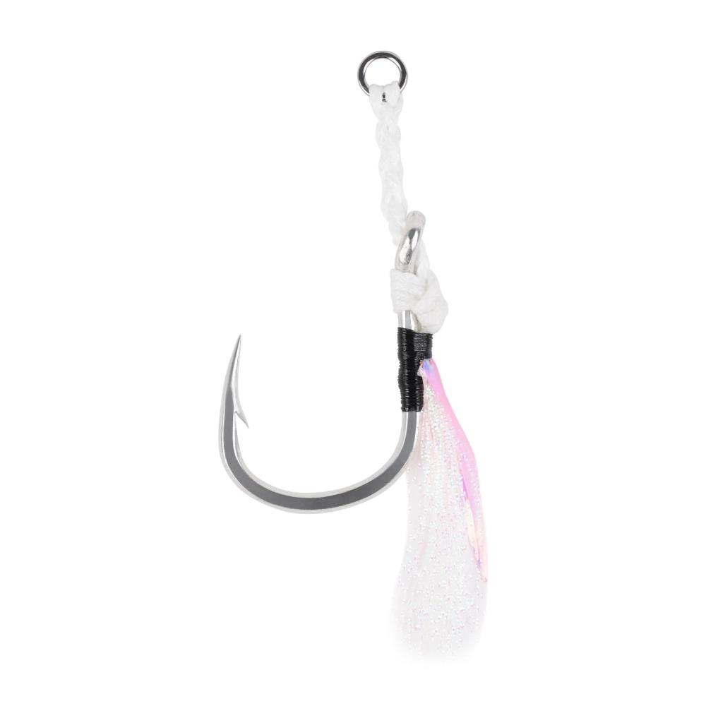 Mustad Ocean Crystal Jigging Assist Rig White-Flash Tinsel 4/0