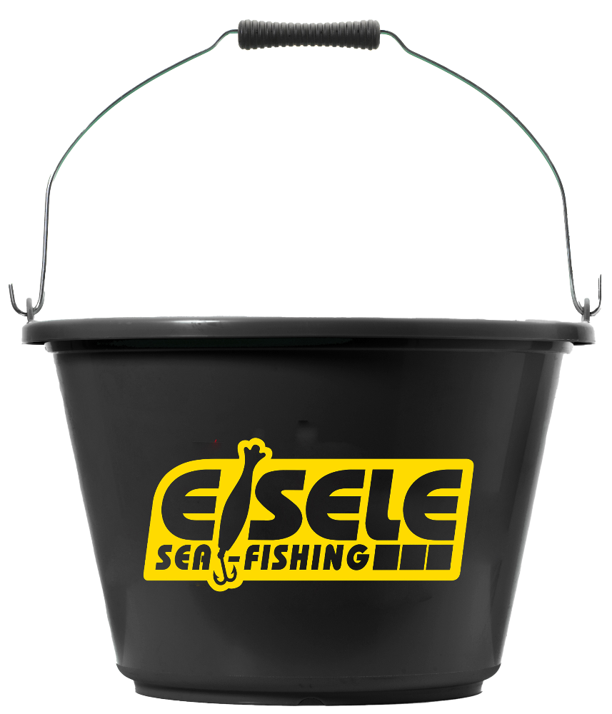 Eisele Sea-Fishing Köder-Eimer mit Deckel 18l - Schwarz