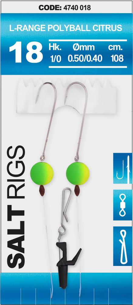 SPRO Salt Rig 18 - L-Range Polyball Citrus - Size 1