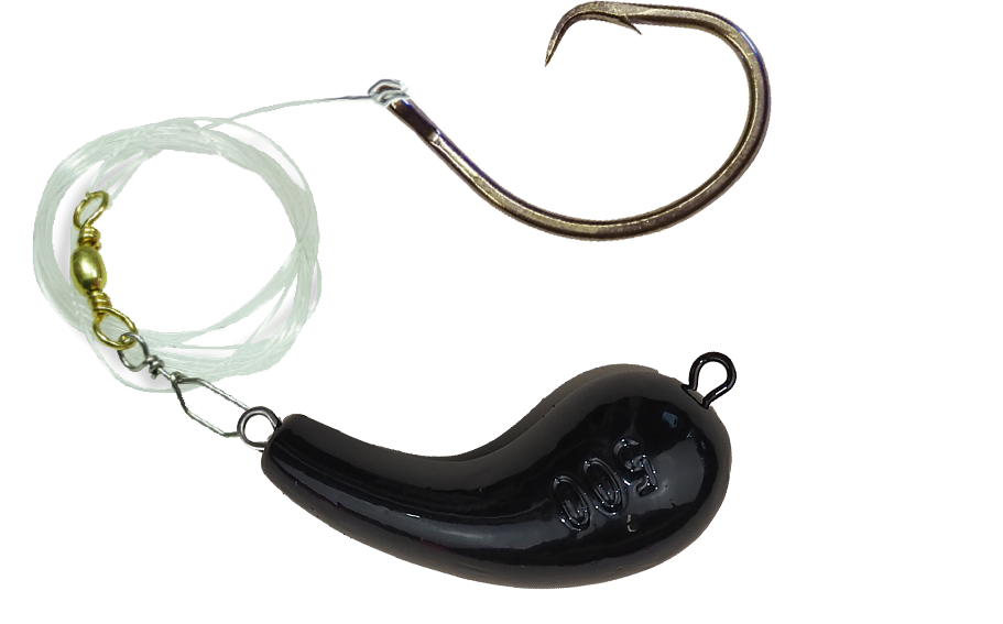 Eisele Sea-Fishing Halibut Rig Circle XXL 14/0 300g Kidney lead Black