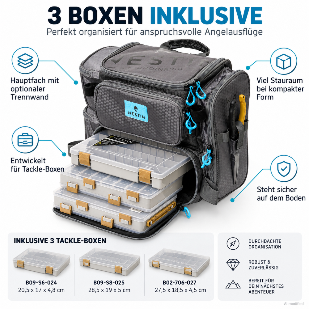 Westin W4 HD Backpack incl. 3 Boxen