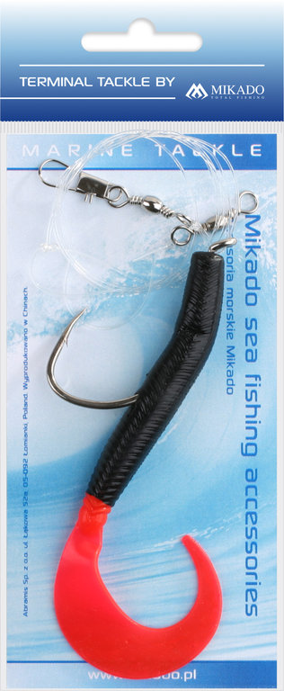 MIKADO Pilk Twist Rig - Einzeltwister-Vorfach-Schwarz-Rot5,5