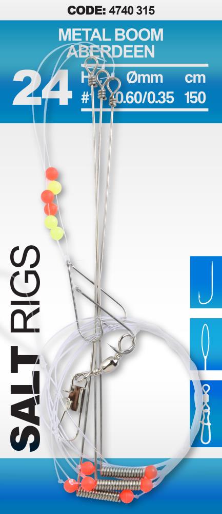 SPRO Salt Rig 24 - METAL BOOM ABERDEEN - Hook Size 1