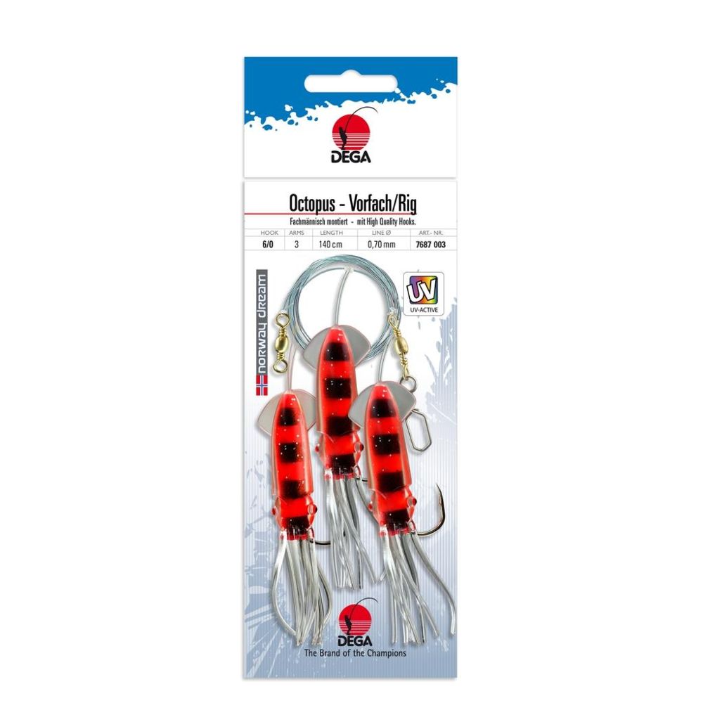 DEGA Octopus - Rig 3 arms red-black