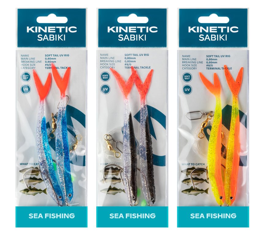 Kinetic Sabiki Soft Tail UV Rig