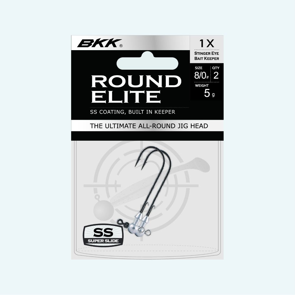 BKK Round Elite-Stinger Eye Bait Keeper Jigheads 12/0 - 10g