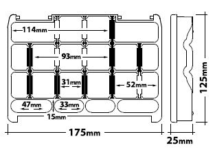 SPRO TBX 25S Dark - Tackle Box 17,5x12,5x2,5cm