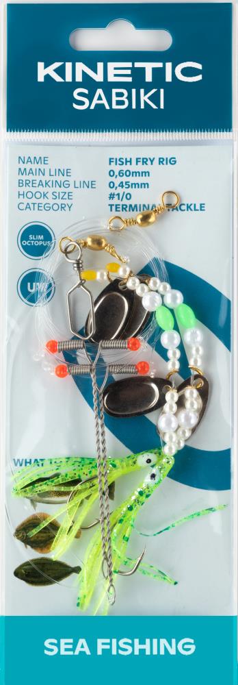 Kinetic Sabiki Fish Fry Rig Pearl/Chartreuse