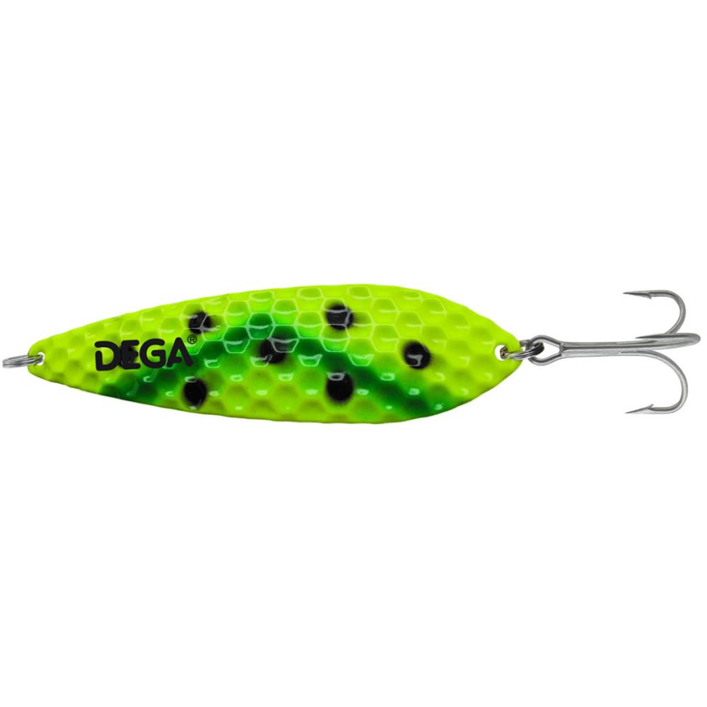 DEGA Salmon Spoon - Trolling Spoon V 11cm - Green-Yellow