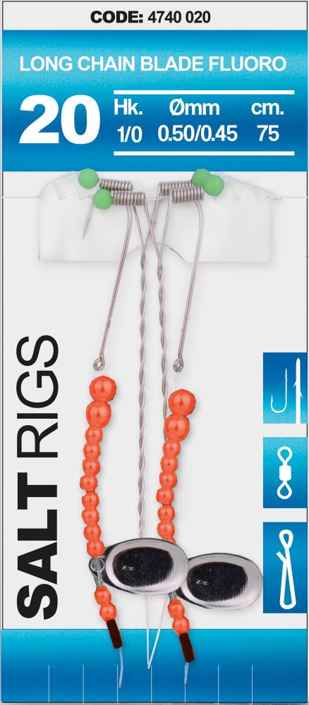 SPRO Salt Rig 20 - Long Chain Blade Fluoro 1/0