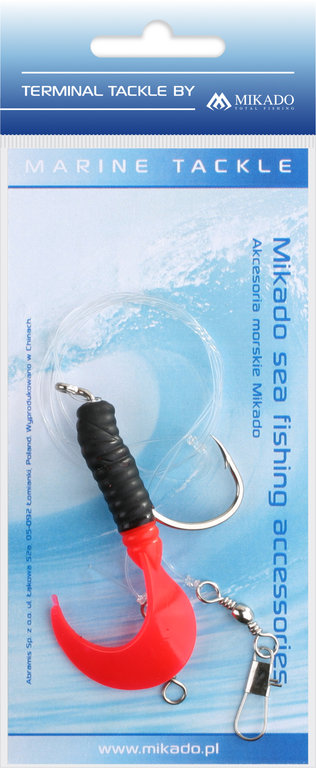 MIKADO Pilk Twist Rig - Einzeltwister-Vorfach-Schwarz-Rot5,5