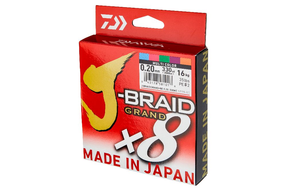 Daiwa J-Braid Grand X8 multicolor 150m - 0,22mm - 19,50kg