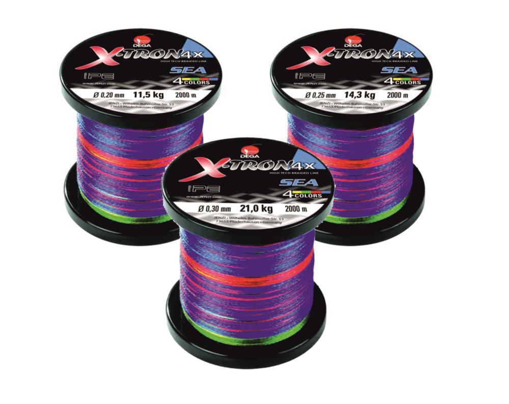DEGA X-tron Sea 2000m Multicolor Braided Line