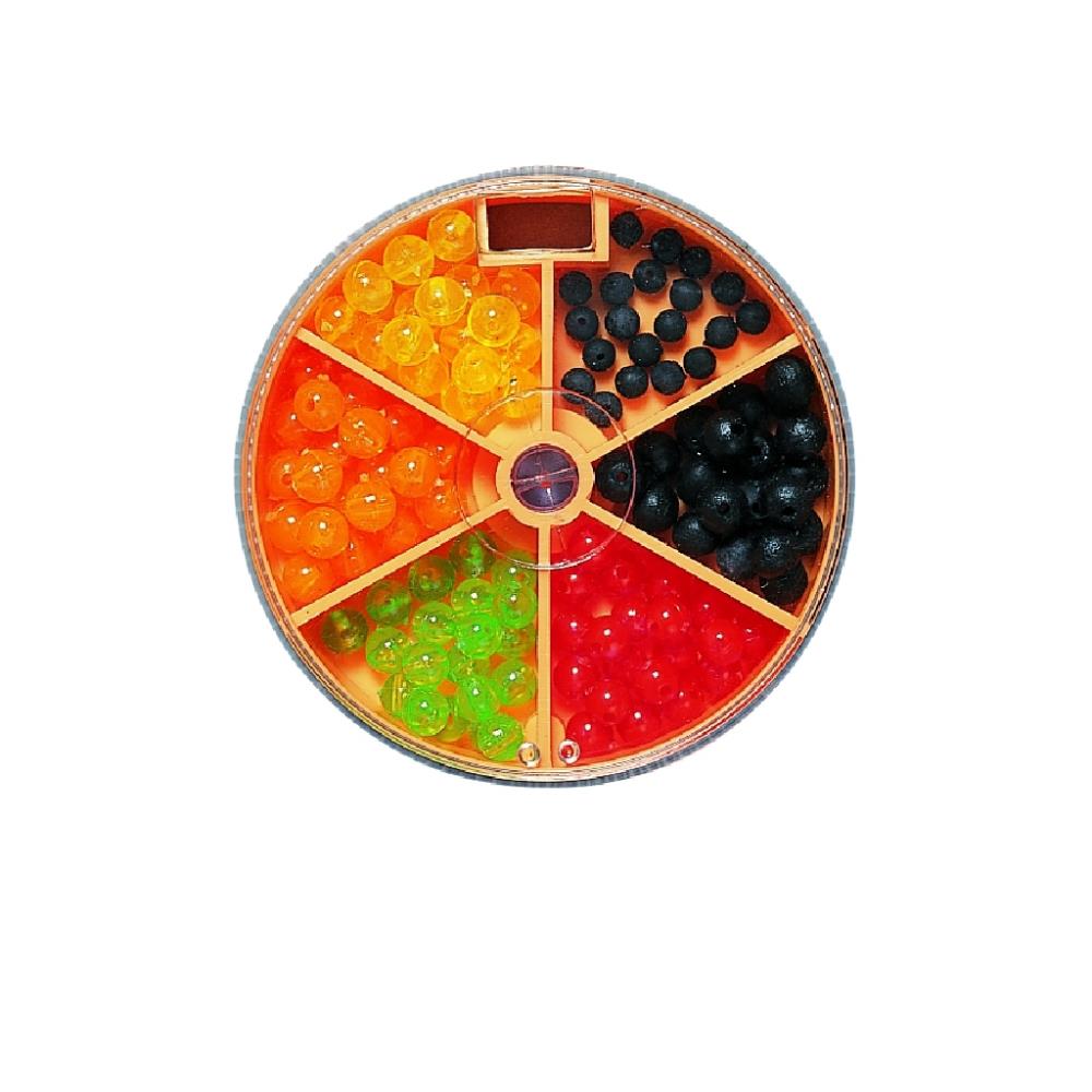 JENZI Dose mit verschiedenen Perlen farbig