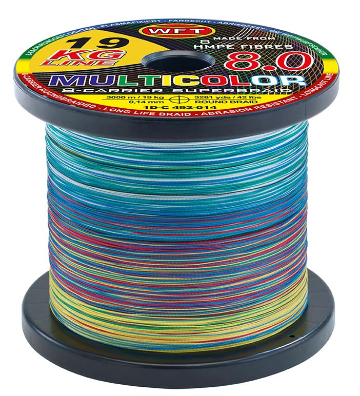 WFT KG 8.0 - Multicolor Line  0,14mm - 19kg - 3000m