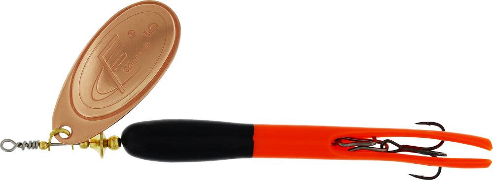 Westin FC Upstream Spinner 15g -  Black Orange/Copper Blade
