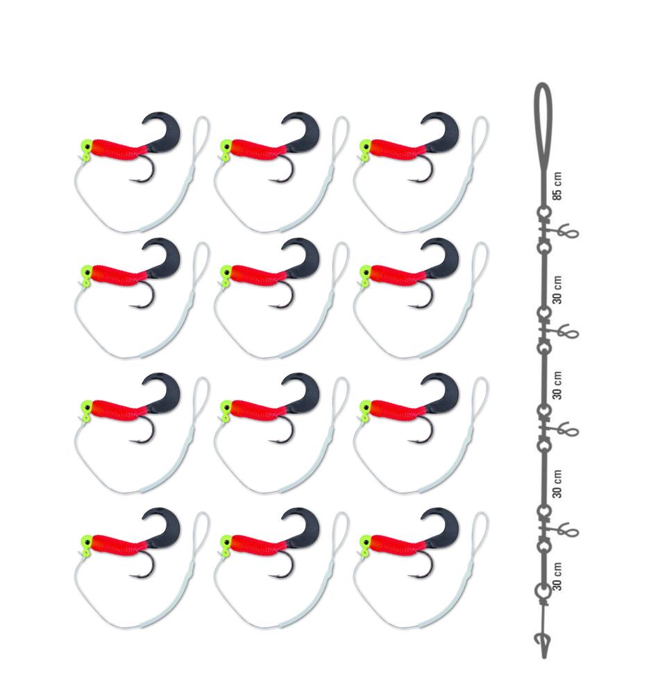 Mustad Fastach System Cod Red-Black - Set
