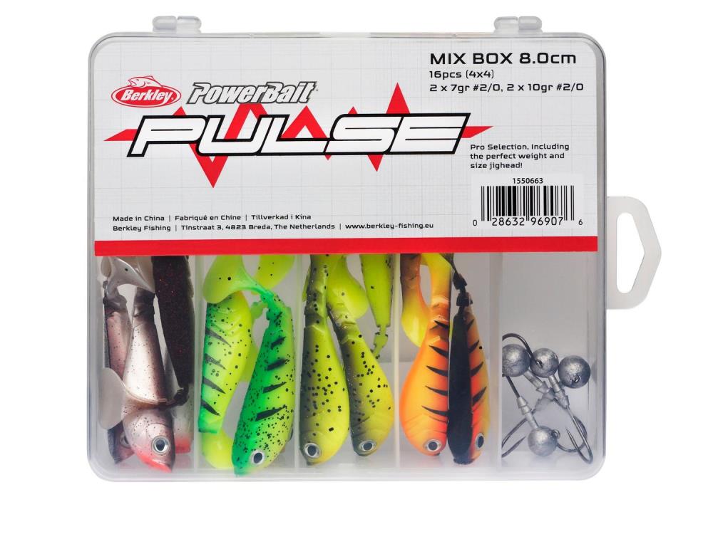 Berkley Pulse Shad Mix Box 8cm + Jigheads