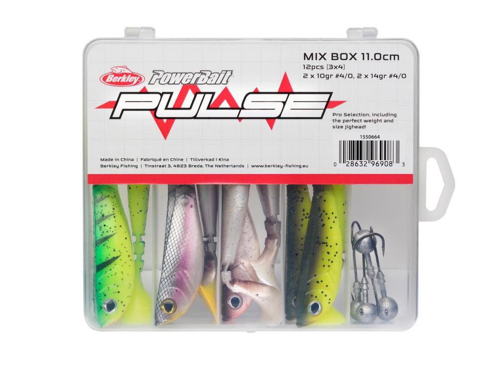 Berkley Pulse Shad Mix Box 8cm + Jigheads