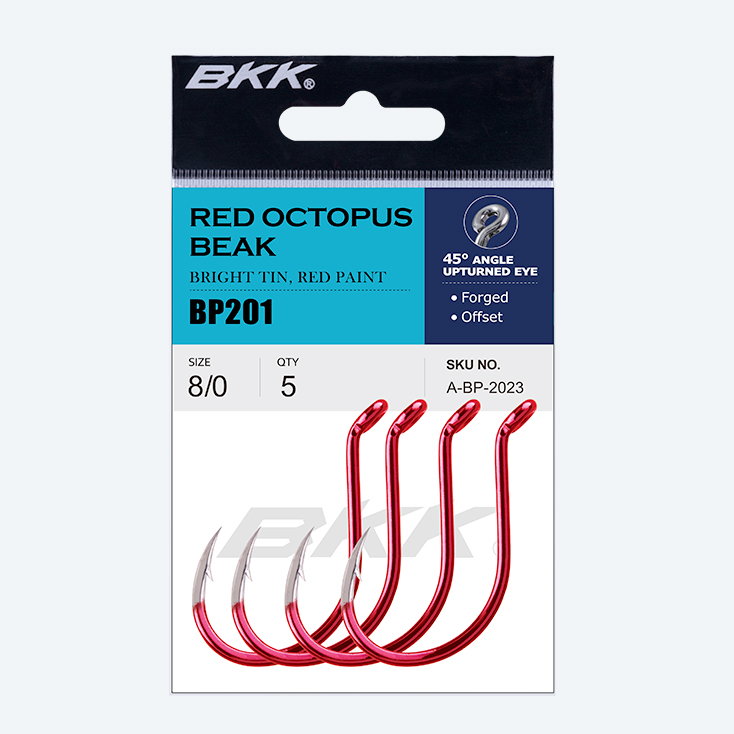 BKK Red Octopus Beak Hooks - Size 10