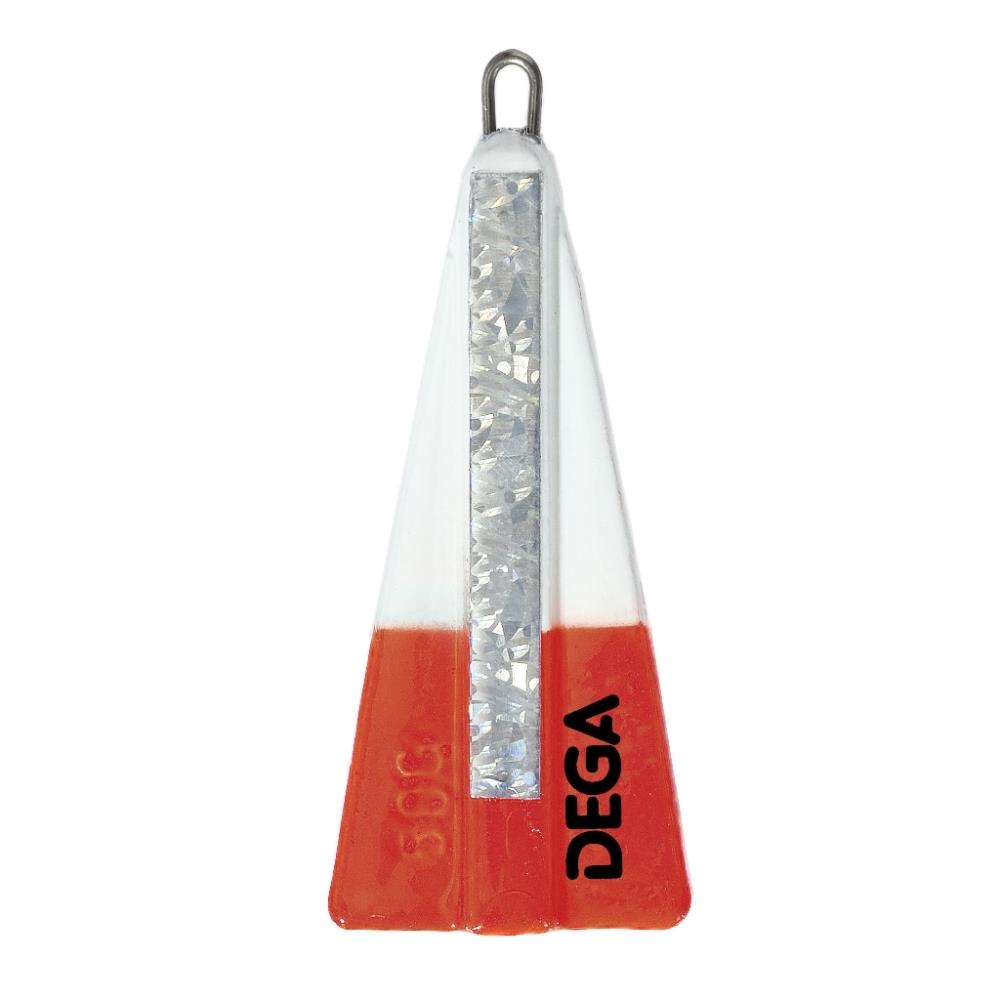 DEGA Herring Sinker loose white/red varnished