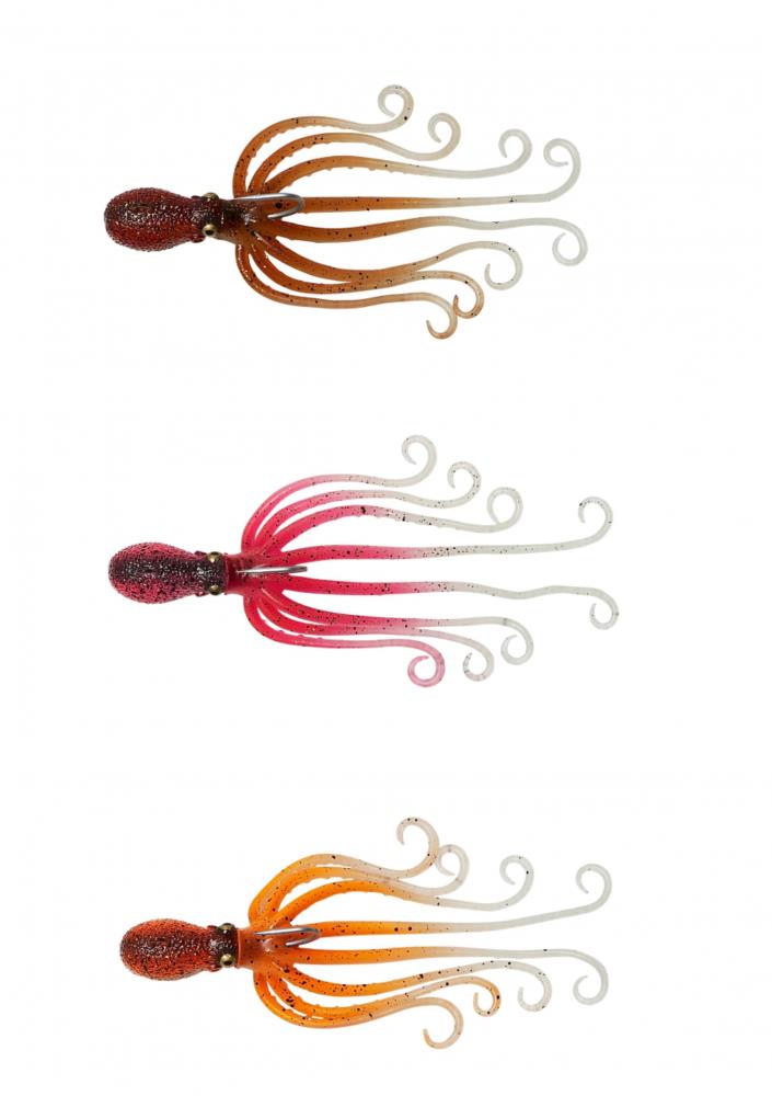 Savage Gear 3D Octopus Jig 10cm - 35g - Brown Glow