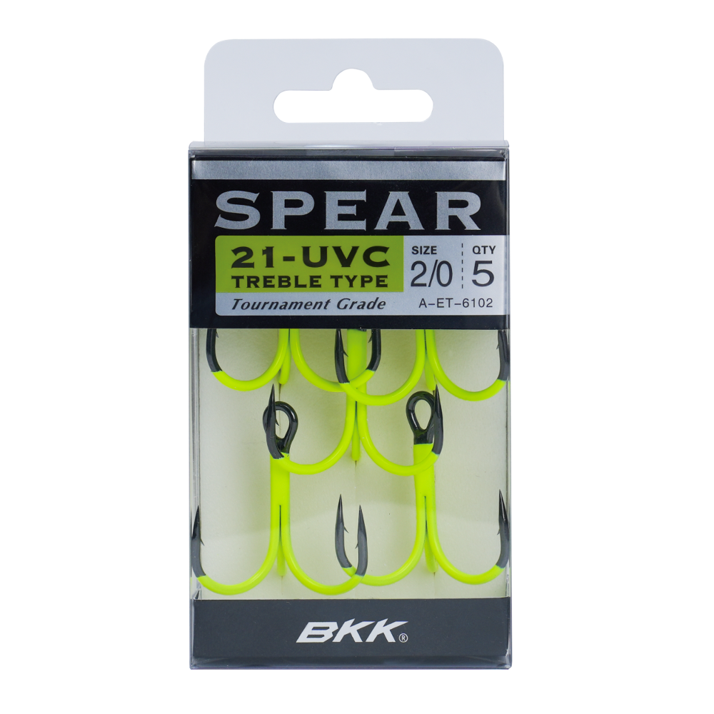 BKK SPEAR-21 UVC Treble Hooks Glow - Size 10