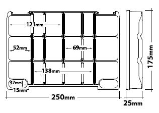 SPRO TBX 25M - Dark - Tackle Box 25,5x17,5x2,5cm
