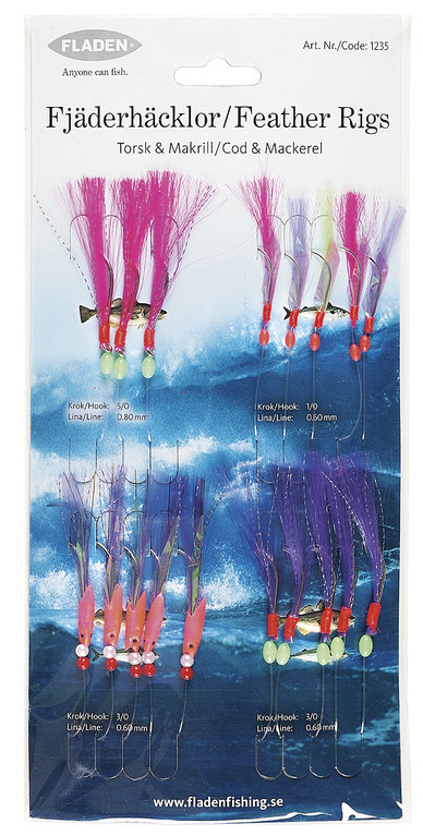 FLADEN Feather-Rig Cod/Mackerel 4-piece