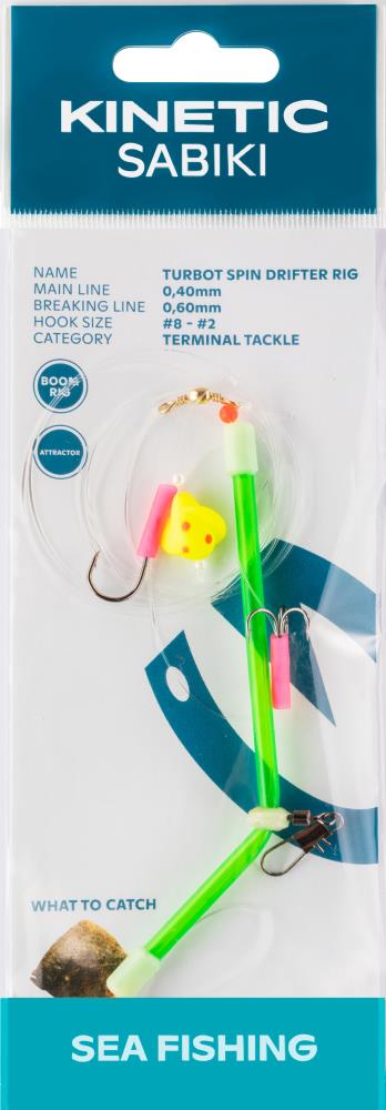 Kinetic Sabiki Turbot Spin Drifter Green