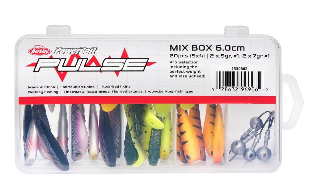 Berkley Pulse Shad Mix Box 8cm + Jigheads