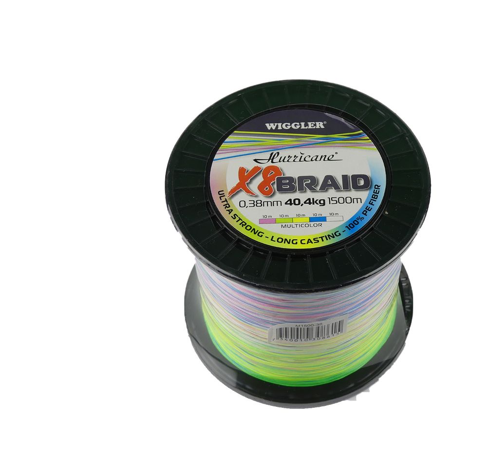 WIGGLER HURRICANE X8 Braid 1500m - Multicolor 0,26mm - 21,3kg